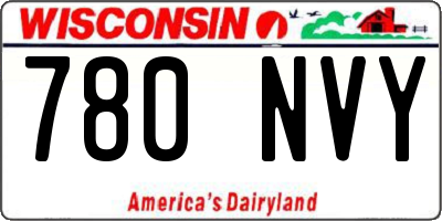 WI license plate 780NVY