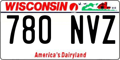 WI license plate 780NVZ