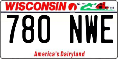 WI license plate 780NWE