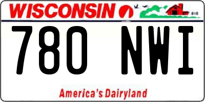 WI license plate 780NWI