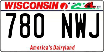 WI license plate 780NWJ