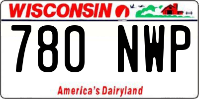 WI license plate 780NWP