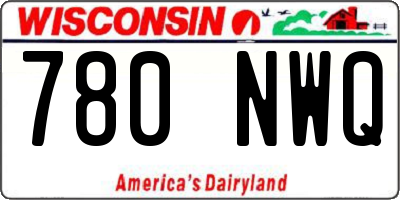 WI license plate 780NWQ