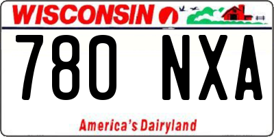 WI license plate 780NXA