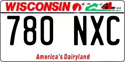 WI license plate 780NXC