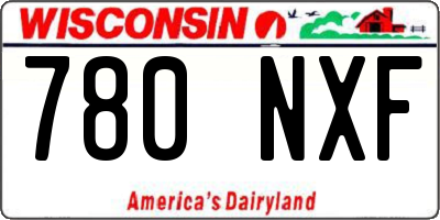 WI license plate 780NXF