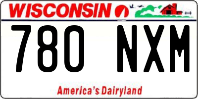 WI license plate 780NXM