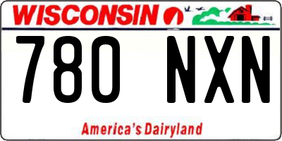 WI license plate 780NXN