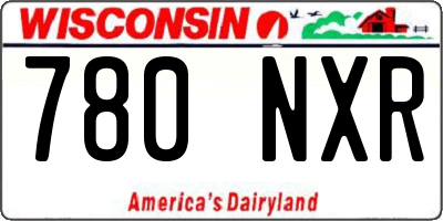 WI license plate 780NXR
