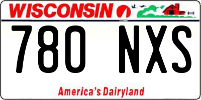 WI license plate 780NXS