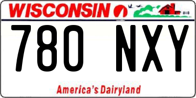 WI license plate 780NXY