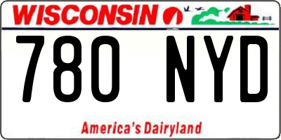 WI license plate 780NYD