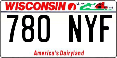 WI license plate 780NYF