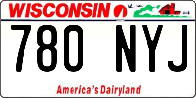 WI license plate 780NYJ