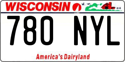 WI license plate 780NYL