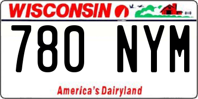WI license plate 780NYM