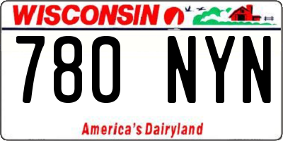 WI license plate 780NYN