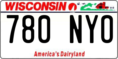 WI license plate 780NYO