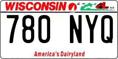 WI license plate 780NYQ