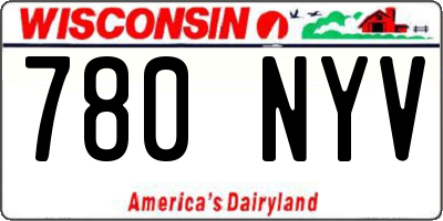 WI license plate 780NYV