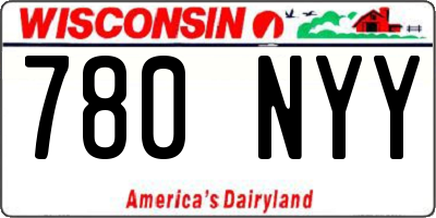 WI license plate 780NYY
