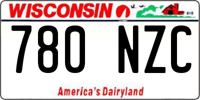 WI license plate 780NZC