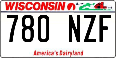 WI license plate 780NZF