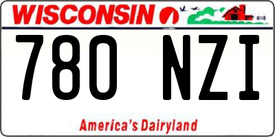 WI license plate 780NZI