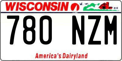WI license plate 780NZM