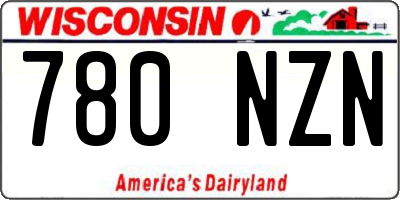 WI license plate 780NZN