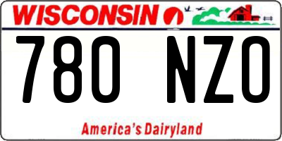 WI license plate 780NZO