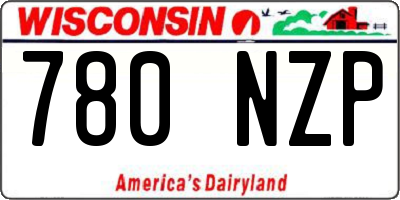 WI license plate 780NZP