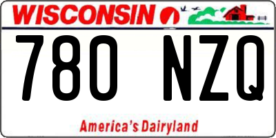 WI license plate 780NZQ