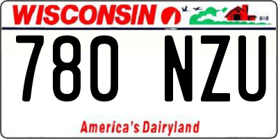 WI license plate 780NZU