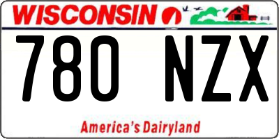 WI license plate 780NZX
