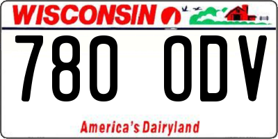 WI license plate 780ODV
