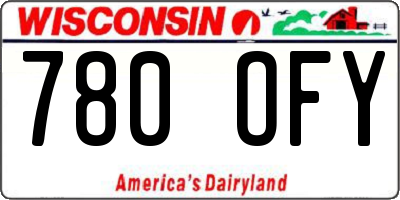 WI license plate 780OFY