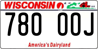 WI license plate 780OOJ