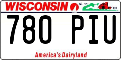 WI license plate 780PIU