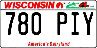 WI license plate 780PIY