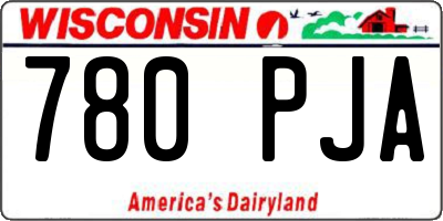 WI license plate 780PJA