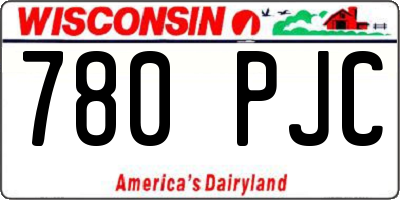 WI license plate 780PJC