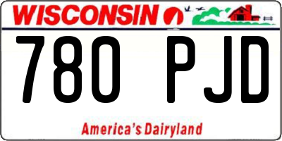 WI license plate 780PJD