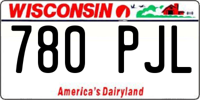 WI license plate 780PJL