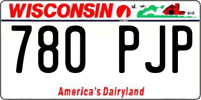 WI license plate 780PJP