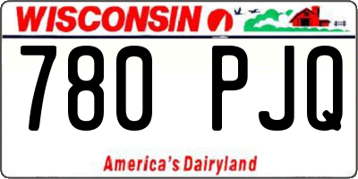 WI license plate 780PJQ