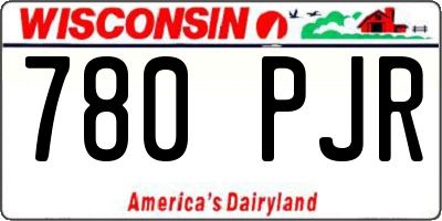 WI license plate 780PJR