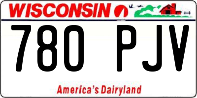WI license plate 780PJV