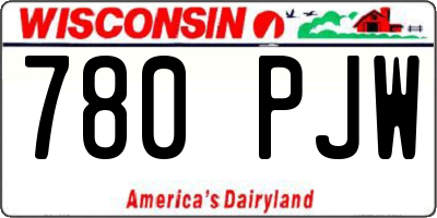 WI license plate 780PJW
