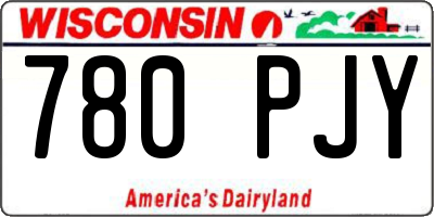 WI license plate 780PJY